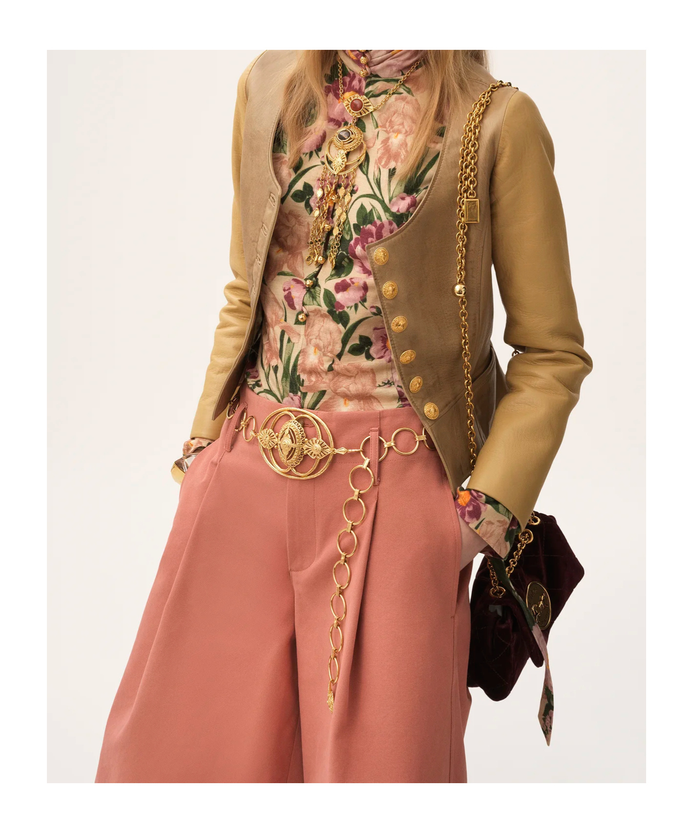 Chloé High-rise Wide-leg Bermuda Shorts In Cotton In Pink