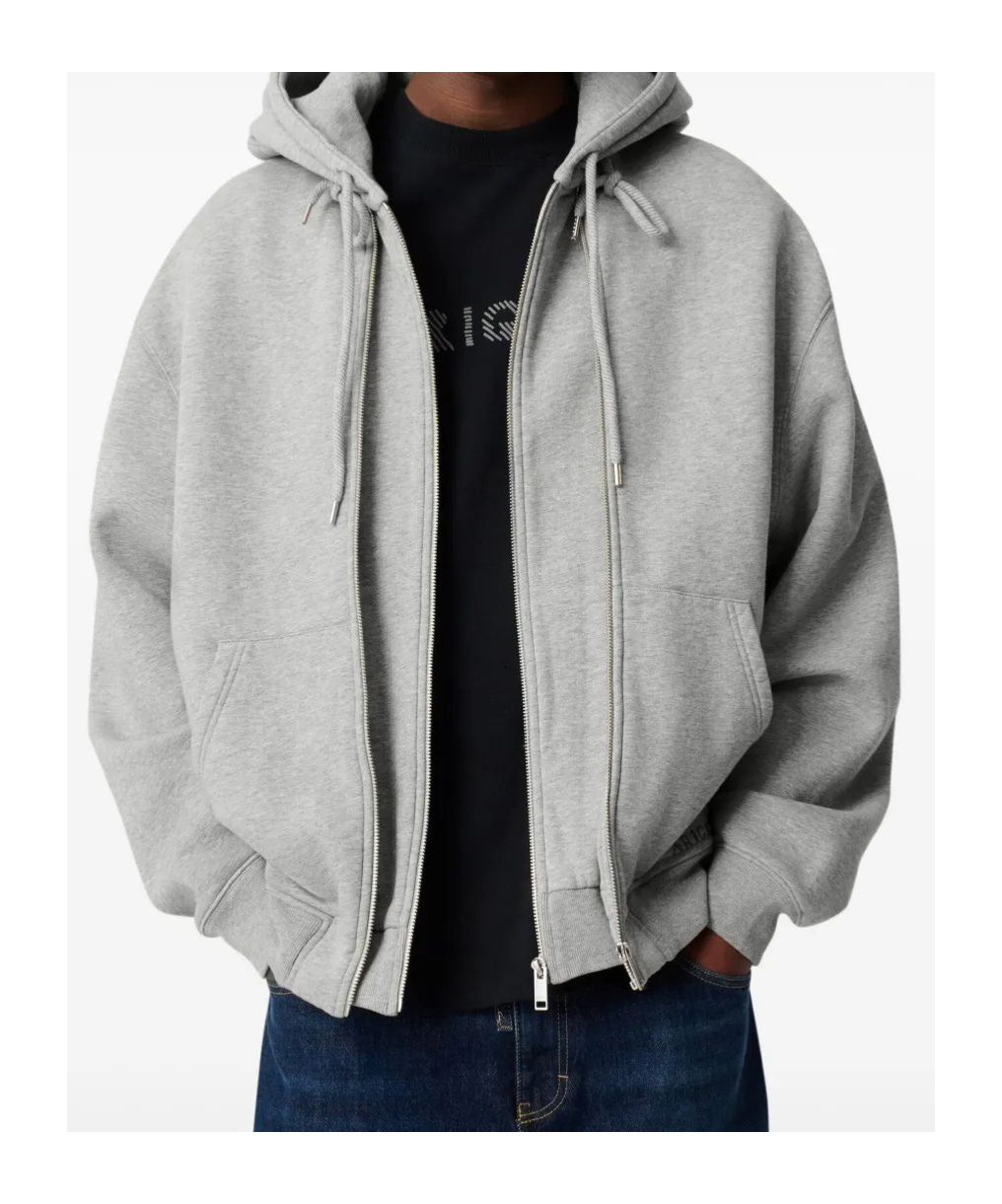 Axel Arigato Men Zip Hoodie In Gray