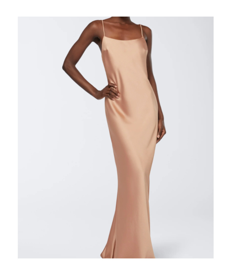 The Andamane Thin Strap Dress In Nude