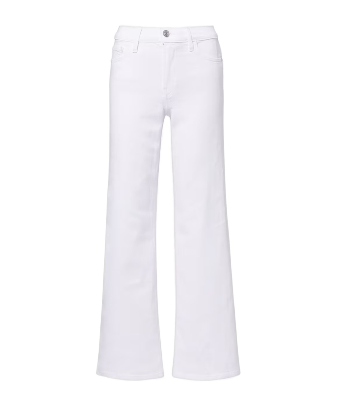 Frame High-rise Wide-leg Jeans In White