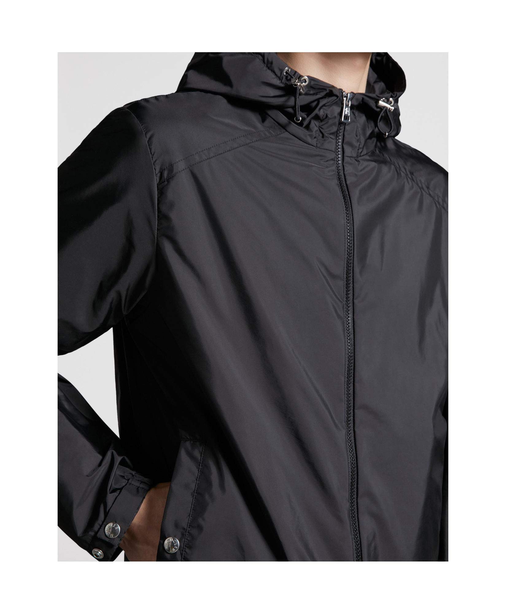 Moncler Lightweight Water-proof Jacket In Black