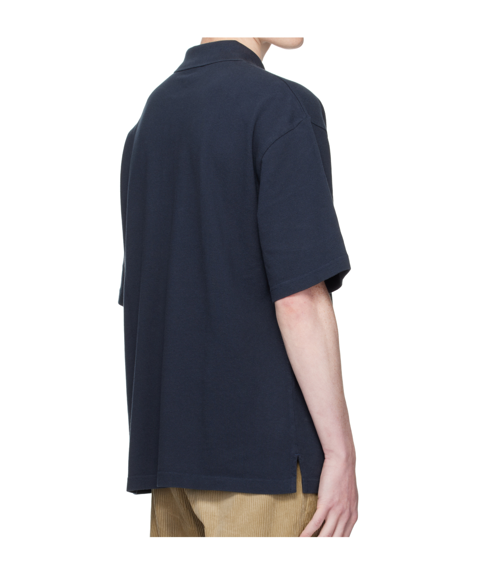 Maison Kitsuné Bold Fox-head Patch Polo Shirt In Blue