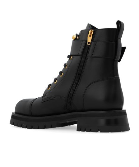 Balmain Combat Ankle Boots In Black