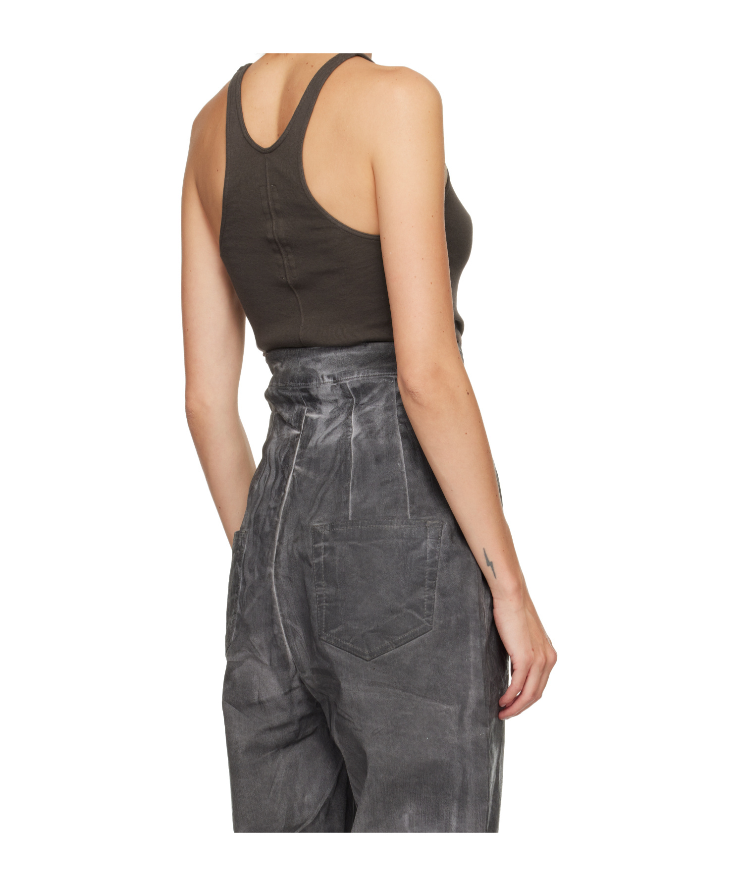 Rick Owens Drkshdw Concordians Racer Vest In Gray