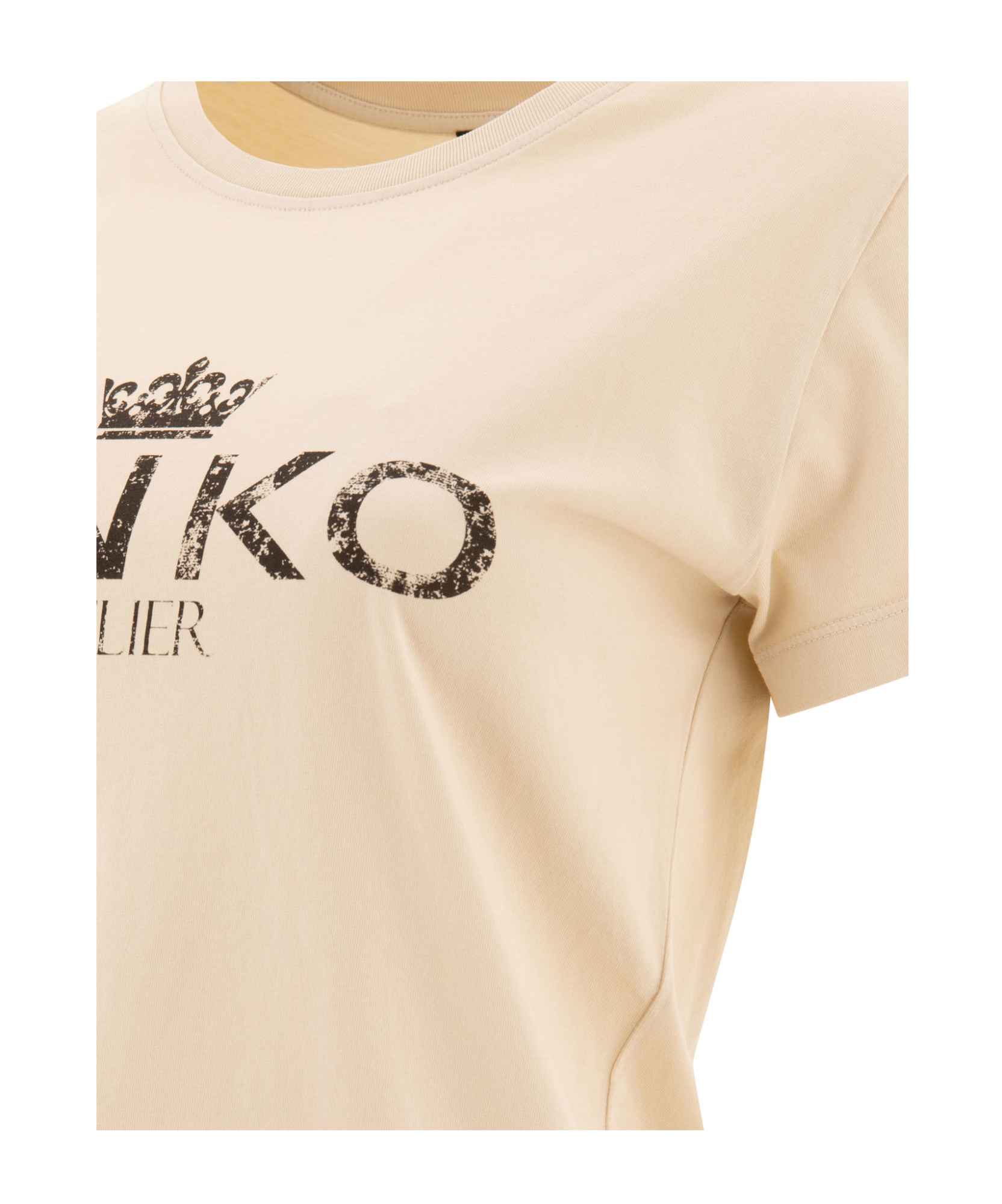 Pinko Woman T-shirt Beige Size L Cotton In Nude