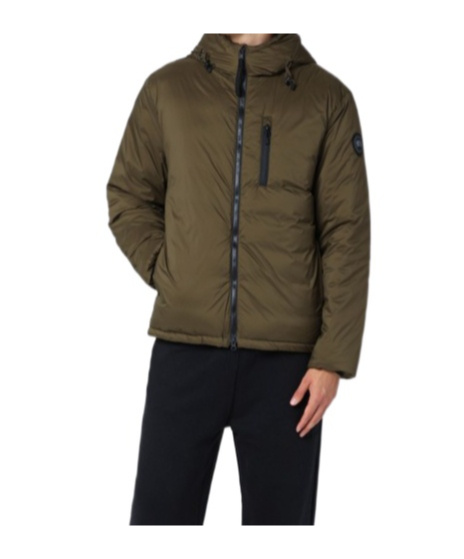 Canada Goose Matte Finish Hooded Down Jacket In Black