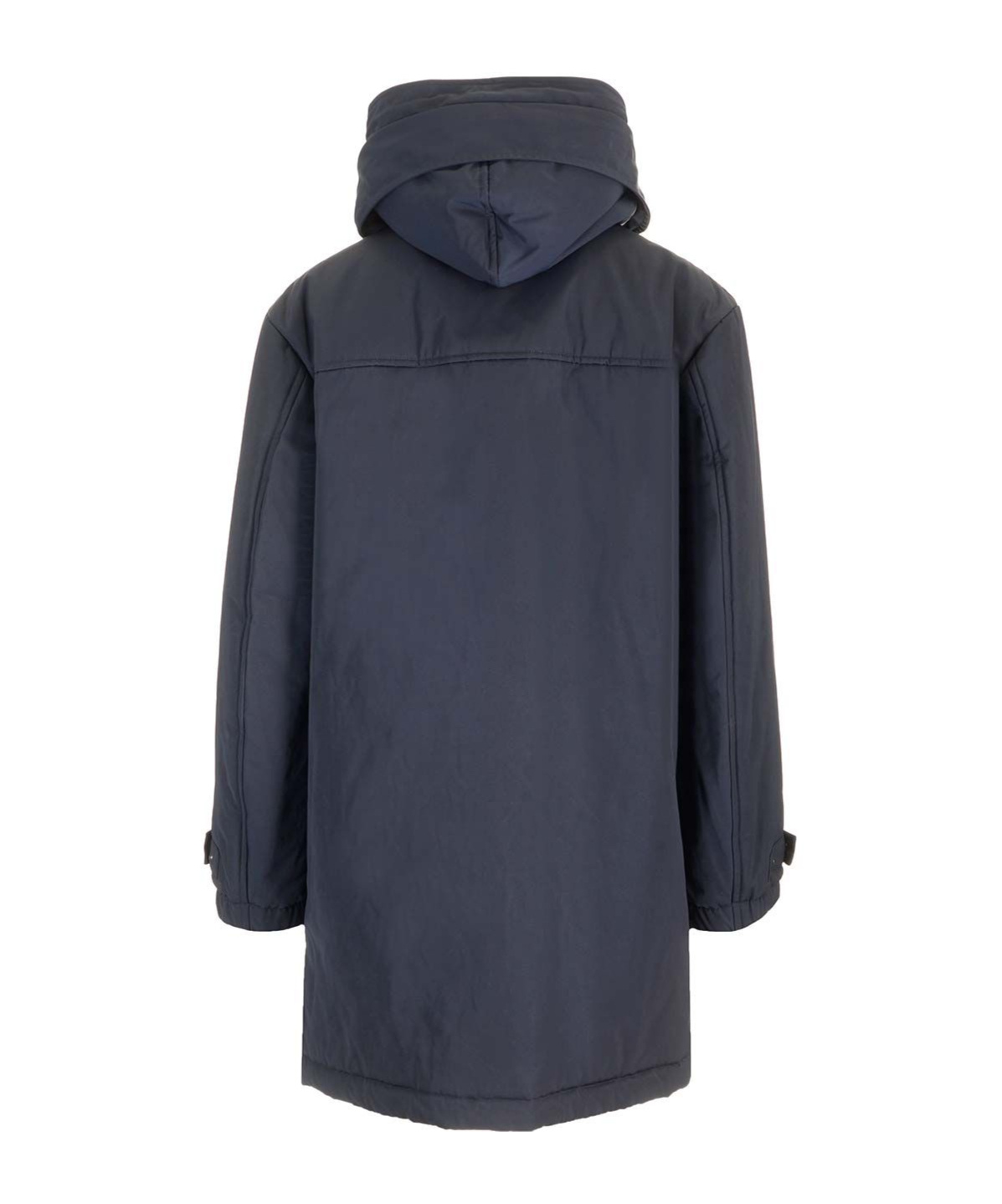 Dries Van Noten Long-sleeved Parka Coat In Blue