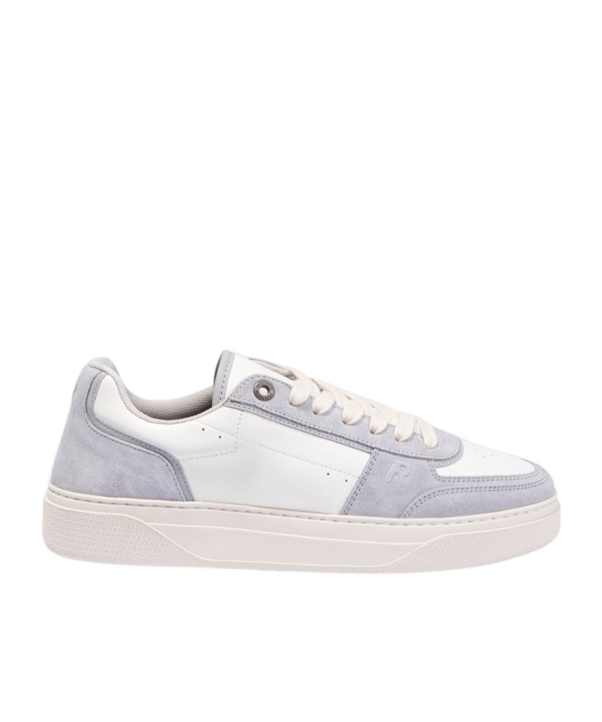 Represent Sneakers Initial In Bicolor In Pelle E Pelle Scamosciata Uomo In Light Grey/ Flat White