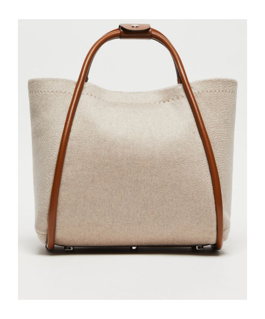 MAX MARA SMALL CASHMERE MARINE SHOULDER BAG