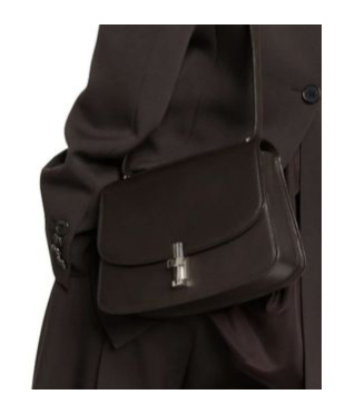 The Row Sofia 10 Flap Shoulder Bag In Black