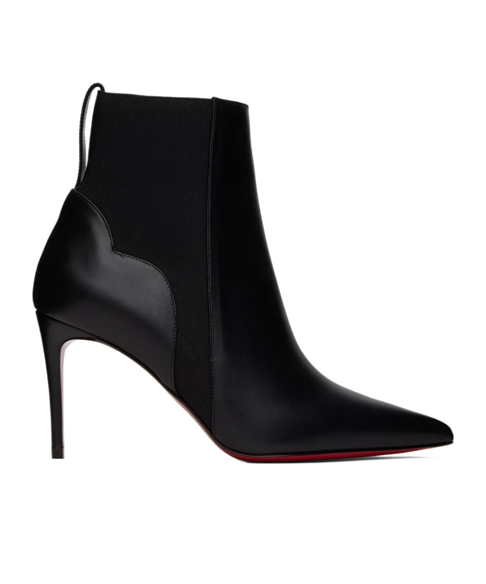 Christian Louboutin Chelsea Chick Short Boots In Black