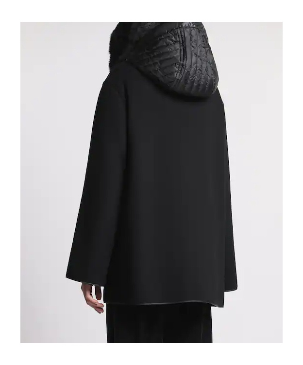 Fay Hooded Toggle-fastening Coat In Black