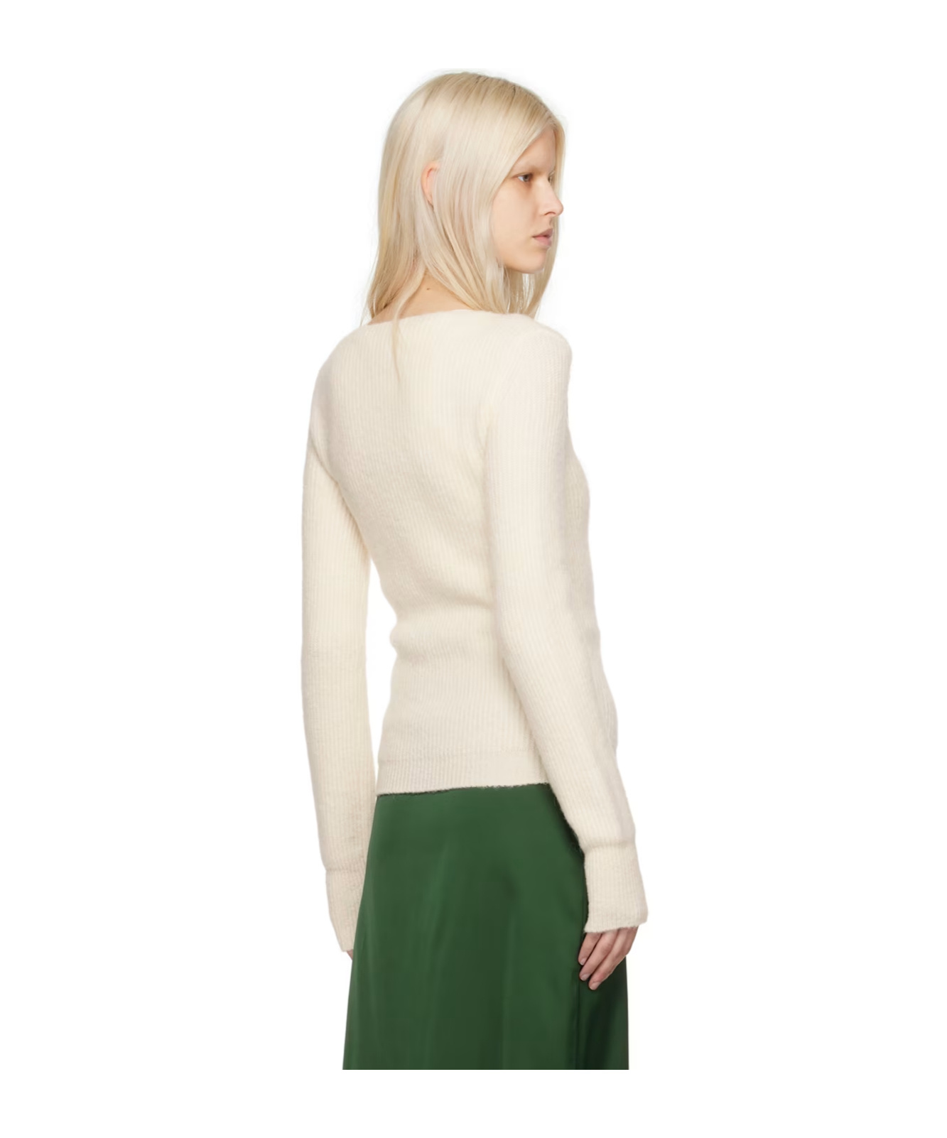 Jacquemus La Maille Pau Long-sleeved Cardigan In White