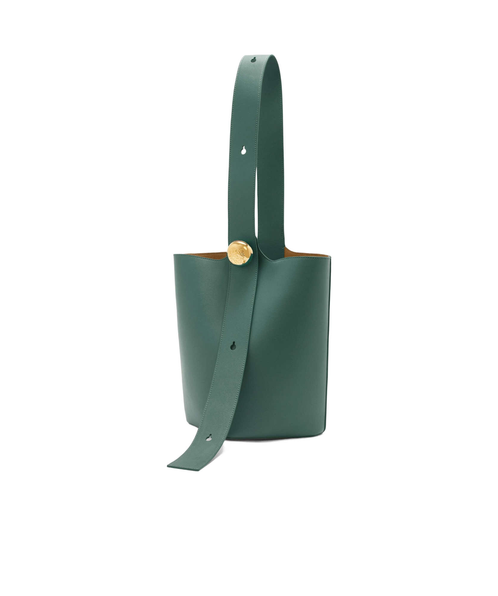 Loewe Mini Puzzle Leather Shoulder Bag In Green