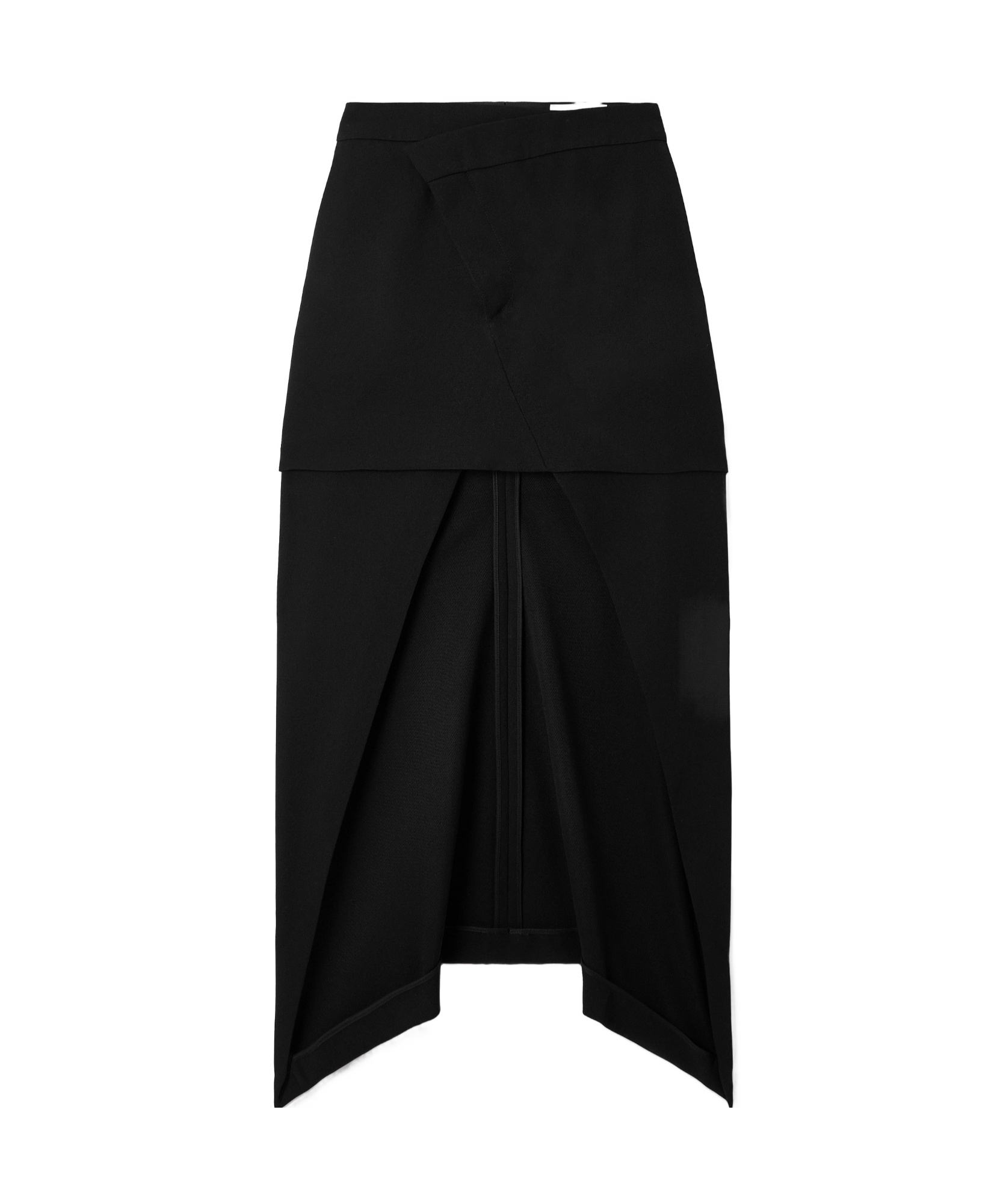 Alexander Mcqueen Asymmetric Skirt In Black