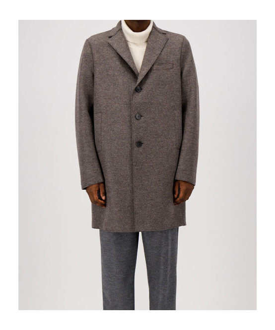 Harris Wharf London Boxy Coat Pressed Wool In Gray