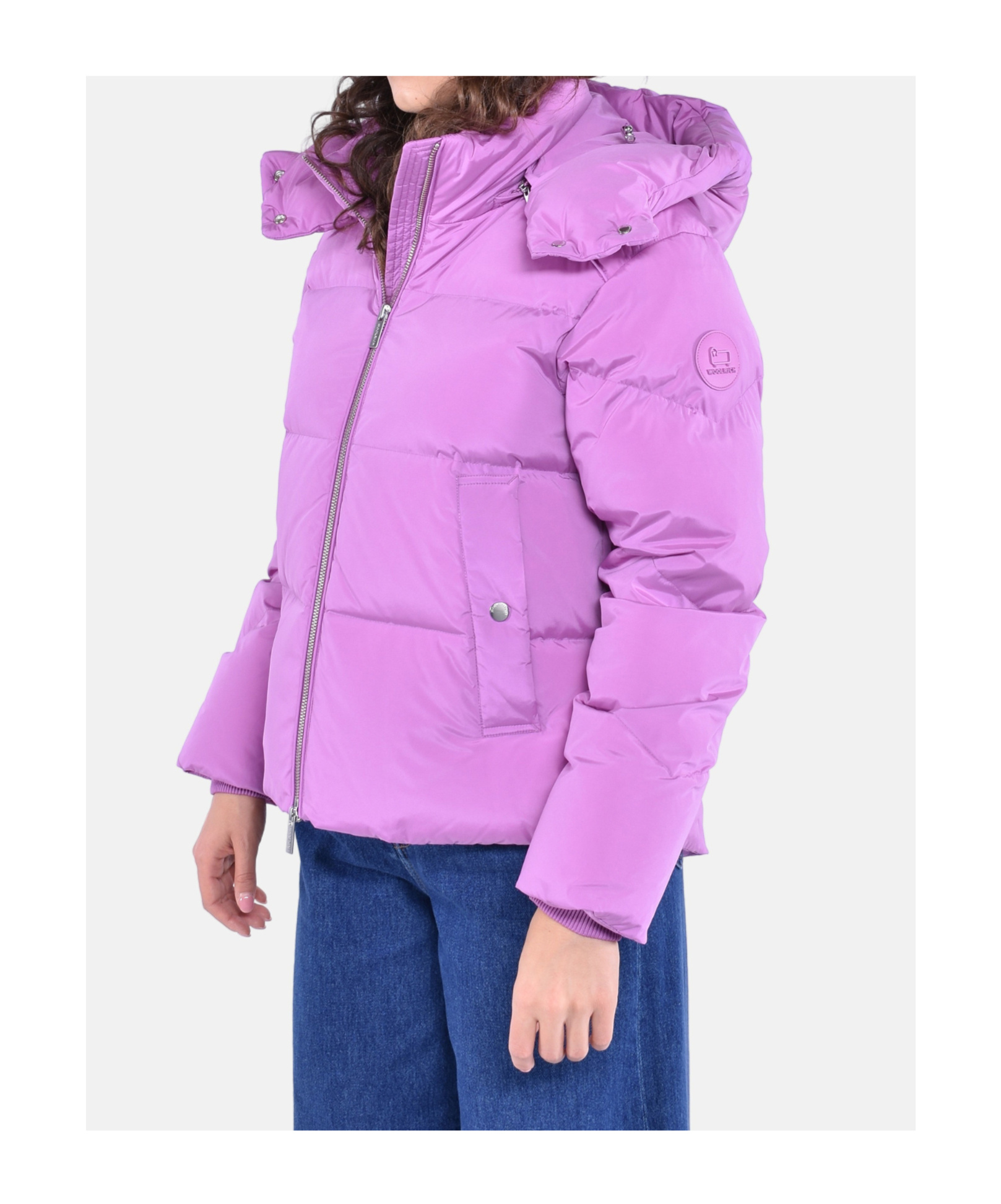 Woolrich Alsea Pink Down Jacket In Purple