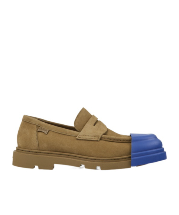 Camper Junction Suede Loafers In Brown