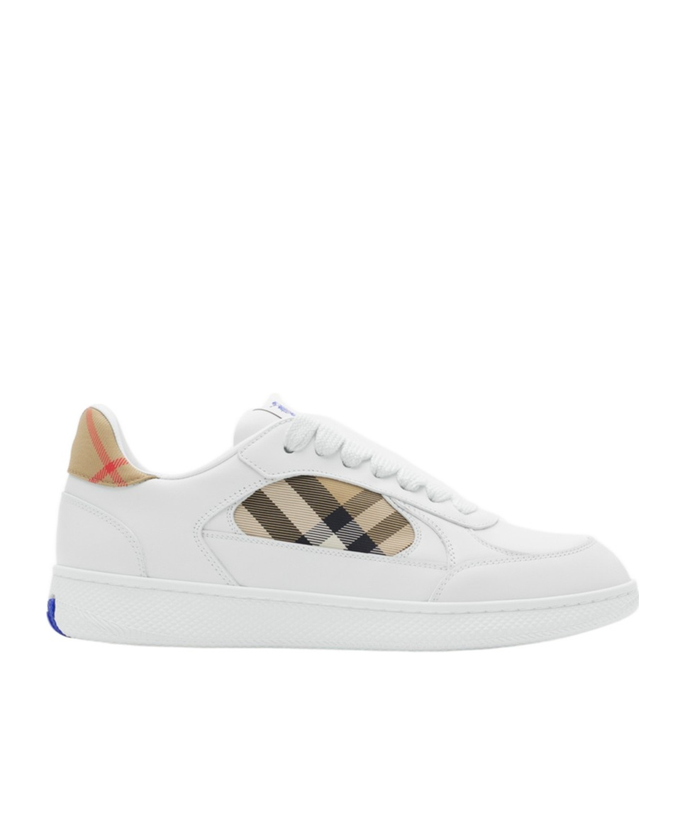 Burberry Terrace Leather Low-top Sneakers In White