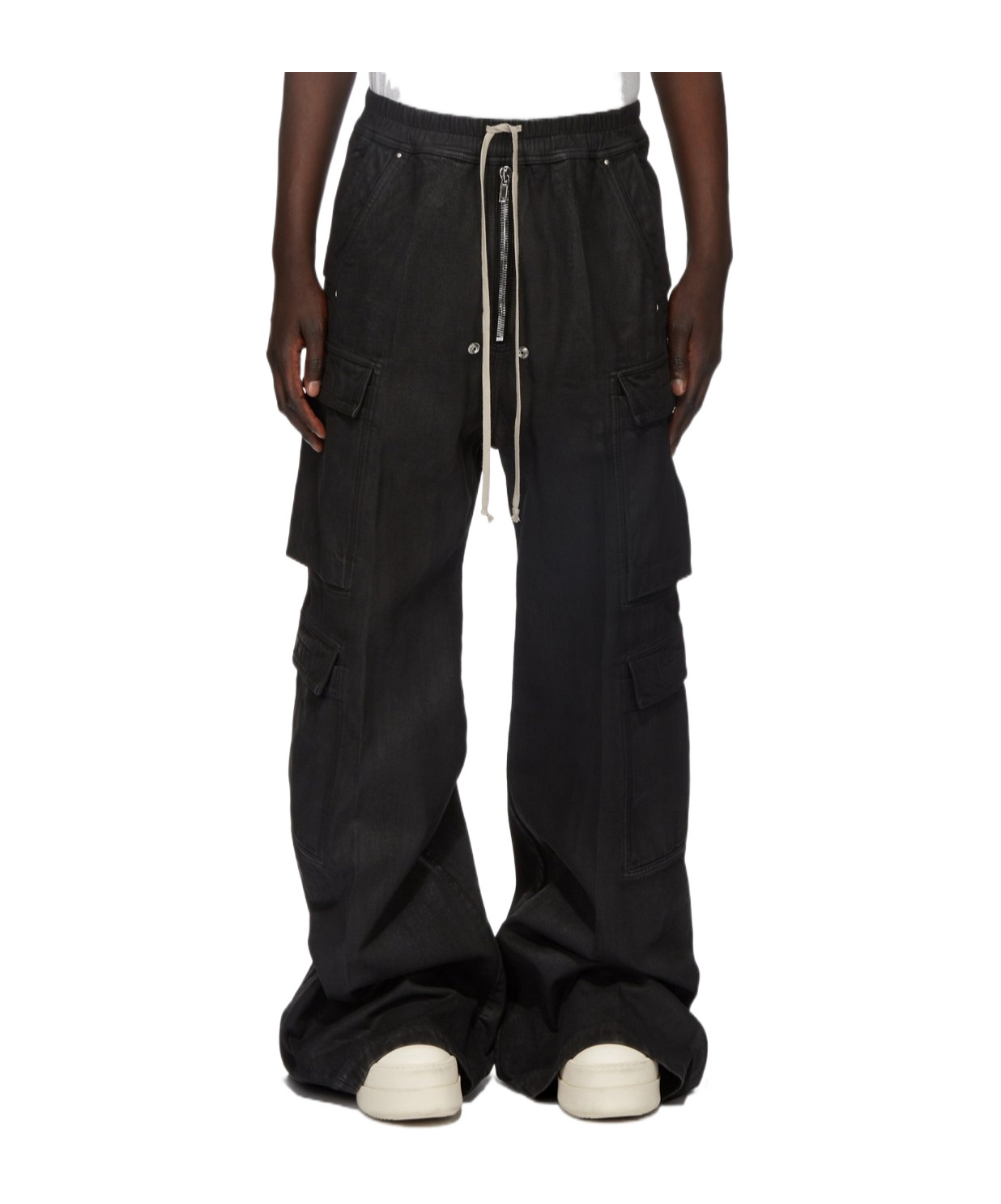 Rick Owens Drkshdw Drawstring Elastic Waist Casual Pants In Black