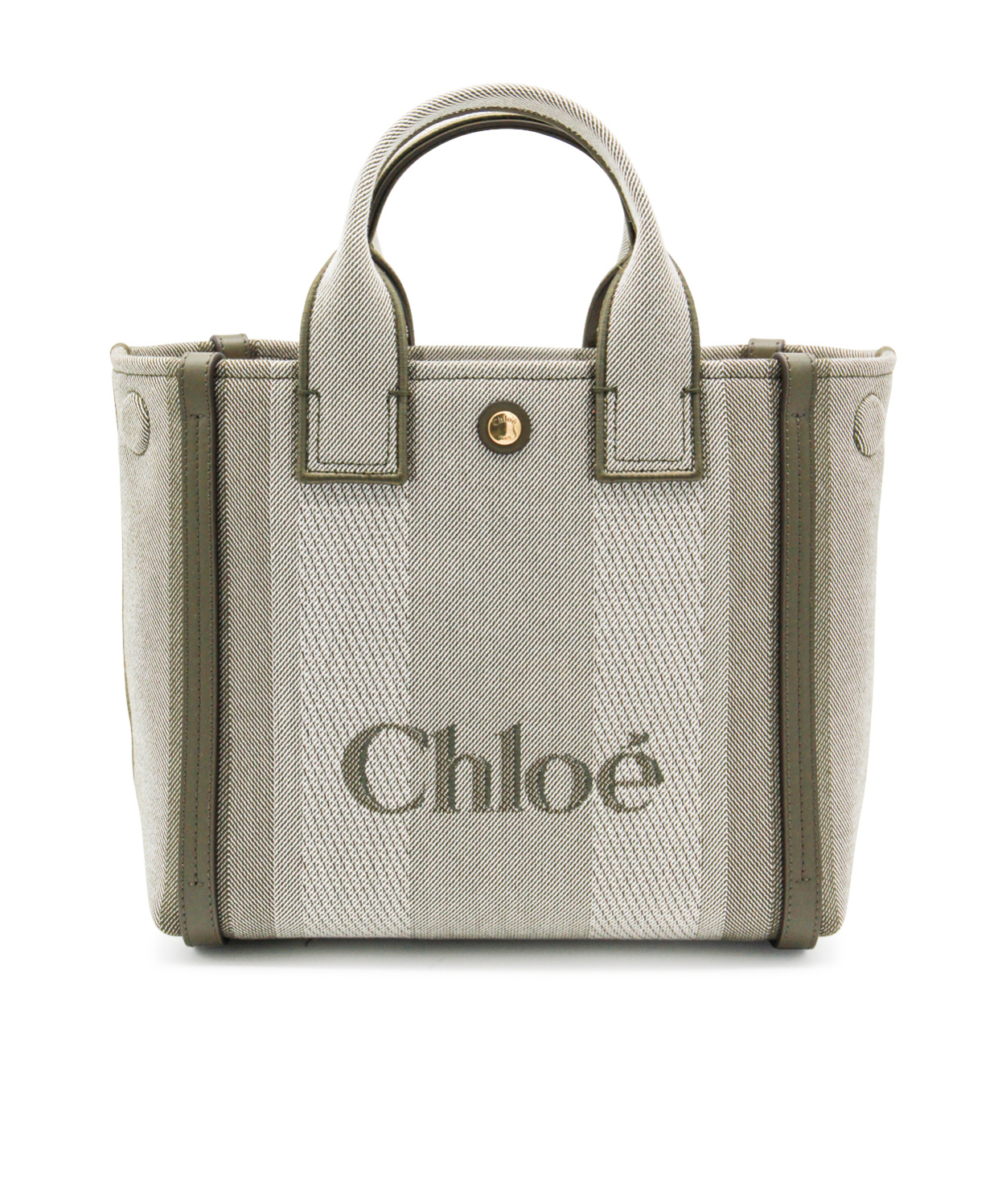 Chloé Womens Winter Ivy Small Carry Canvas Tote Bag In Gray
