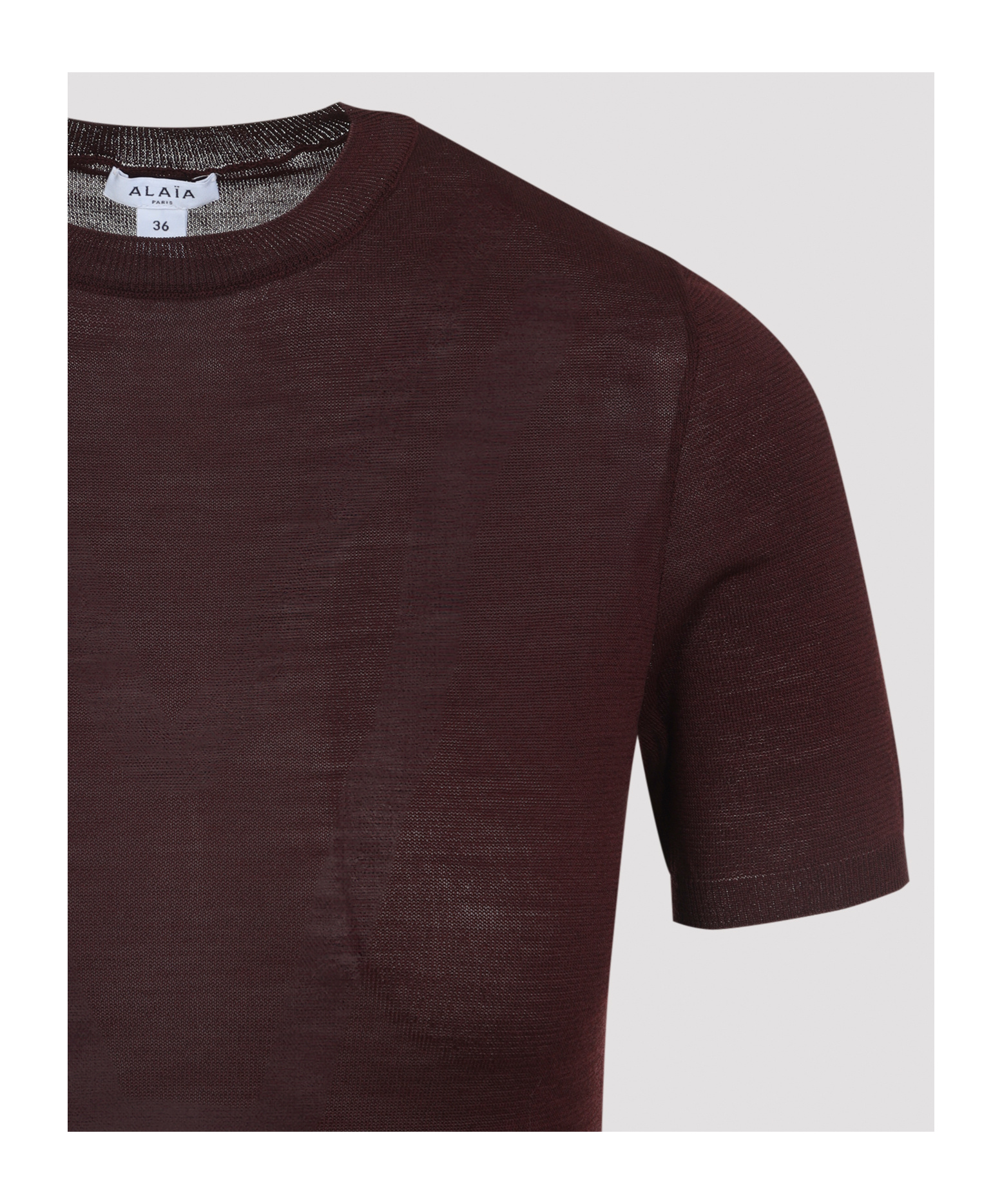 Alaïa Wool-blend Crewneck Bodysuit Top In Brown