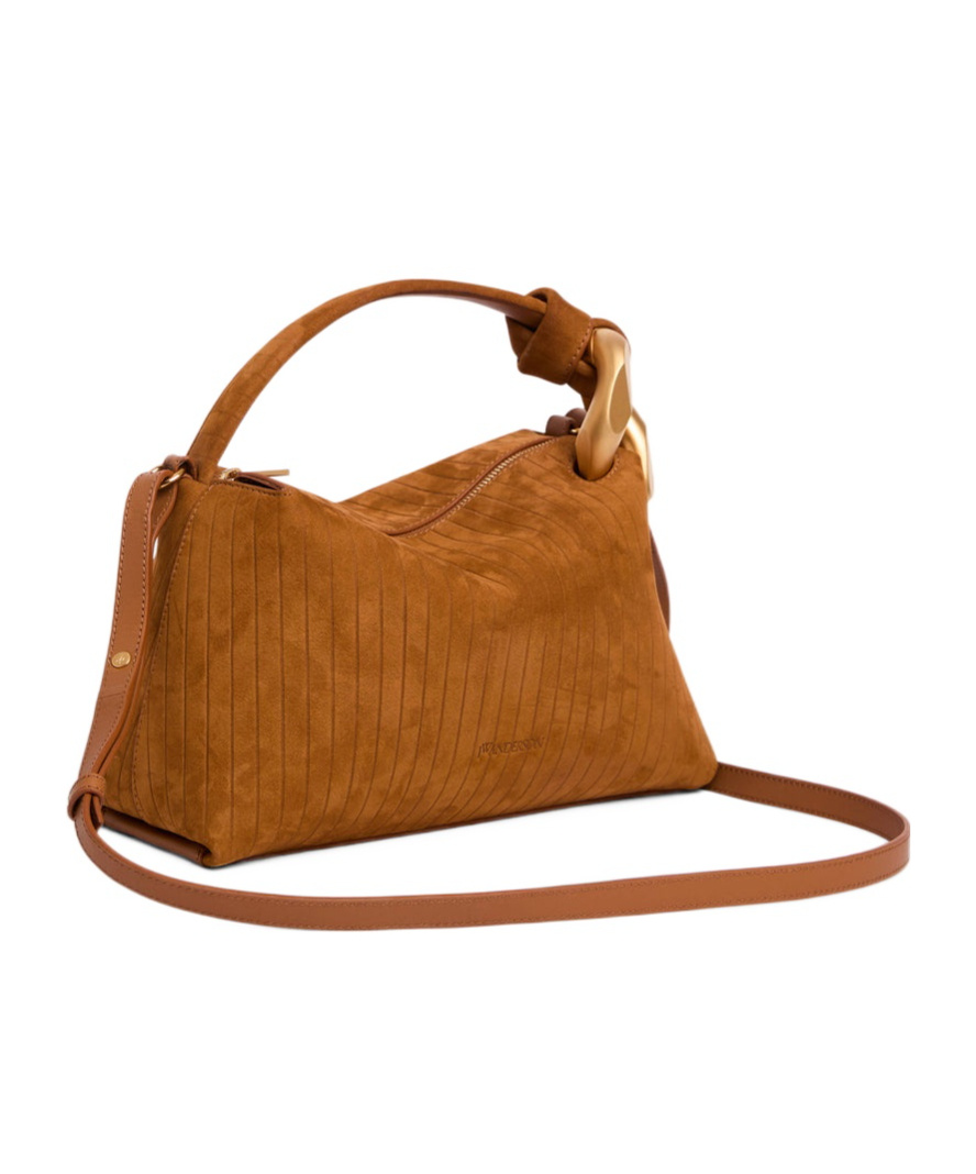 Jw Anderson Pleated Cross-body Bag Gold-tone Hardware In Brown