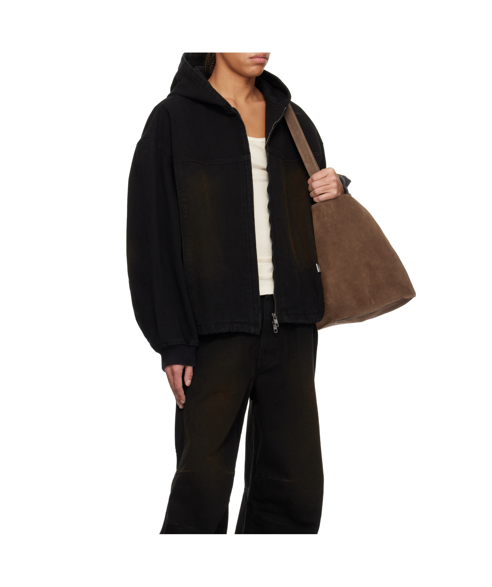 Wooyoungmi Long Sleeve Hooded Casual Jacket In Black