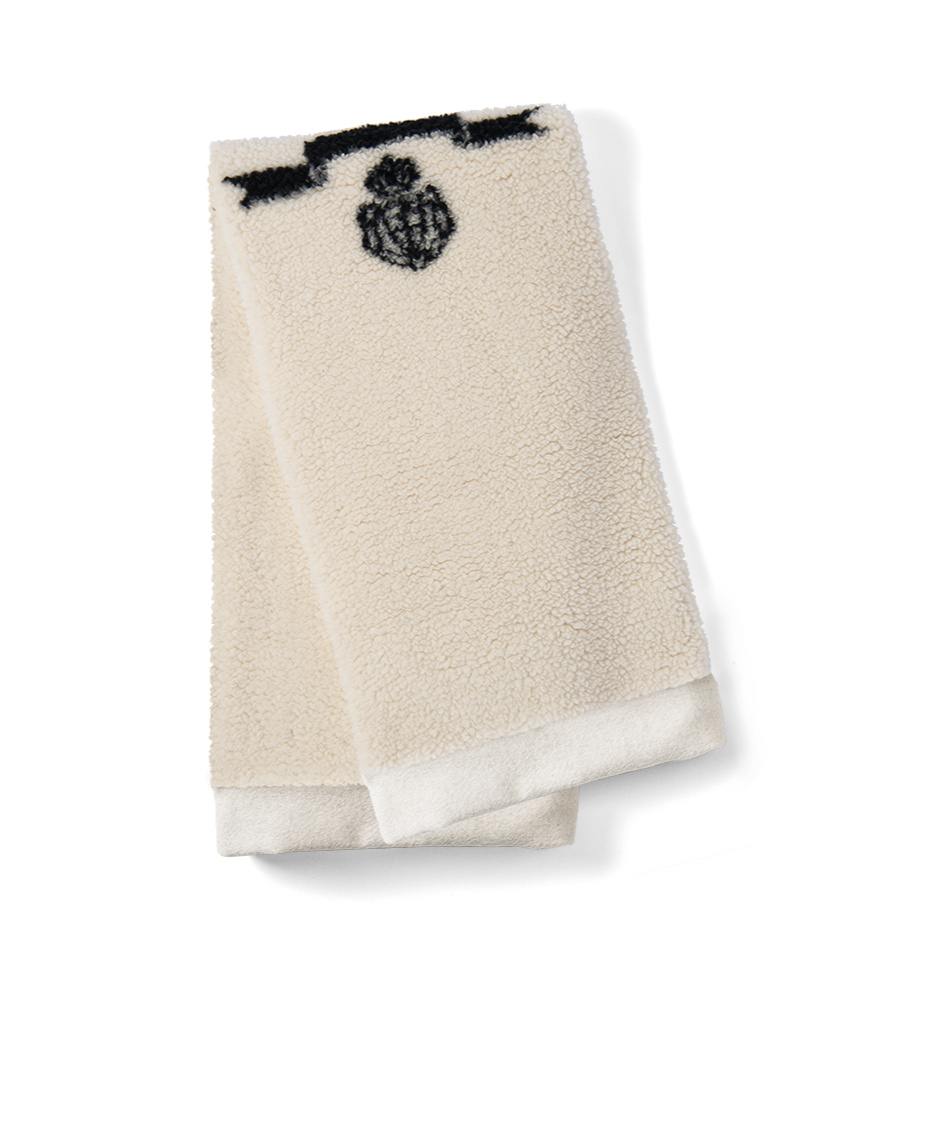 Prada Logo Blanket In Tan/black