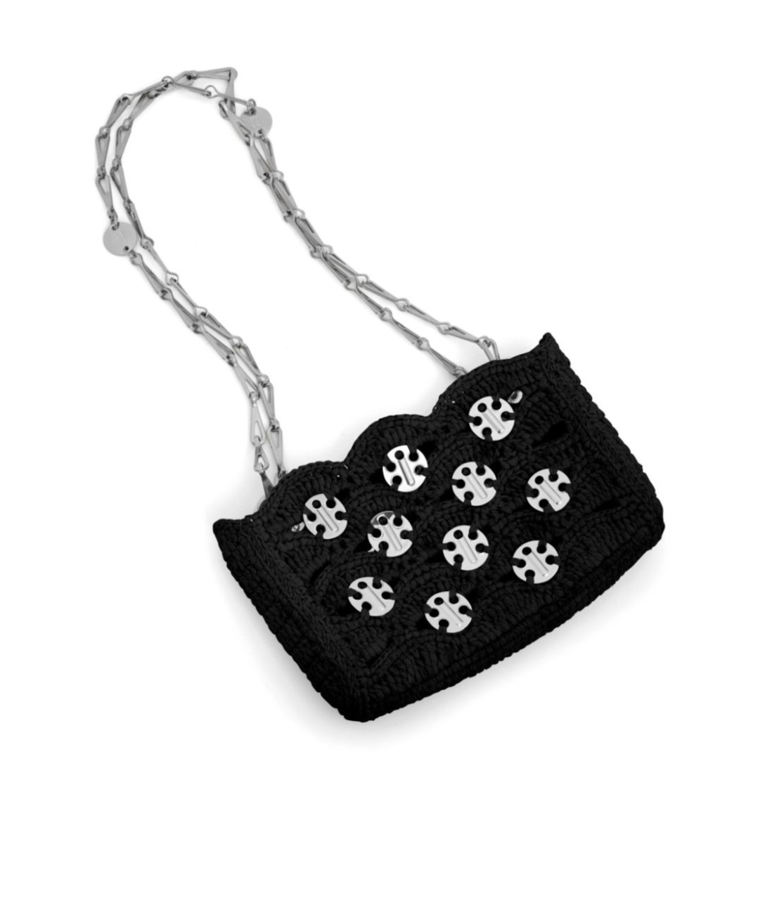 Rabanne Sparkle Shoulder Bag In Black