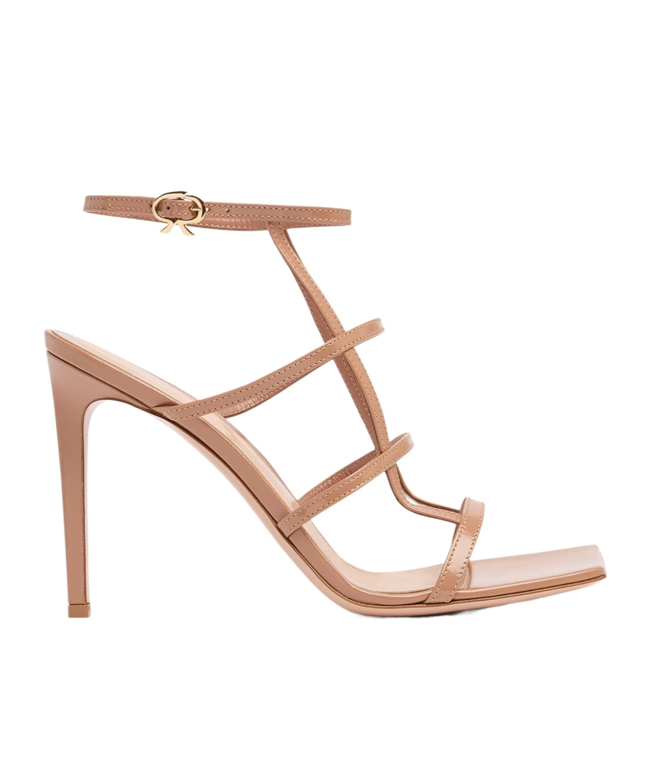 Gianvito Rossi 95mm Leather Sandals In Praline