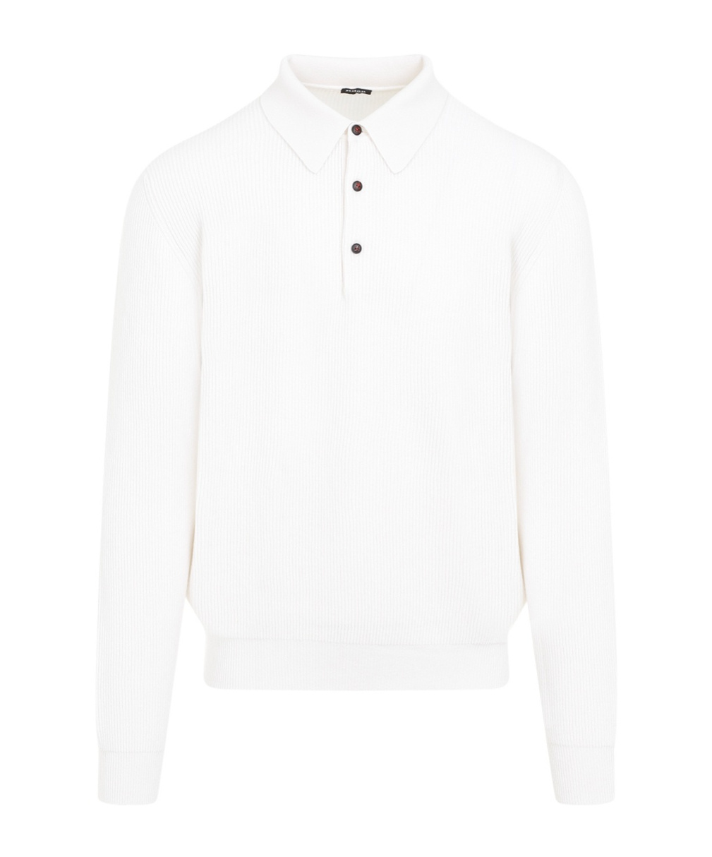 KITON KITON RIBBED POLO SHIRT 