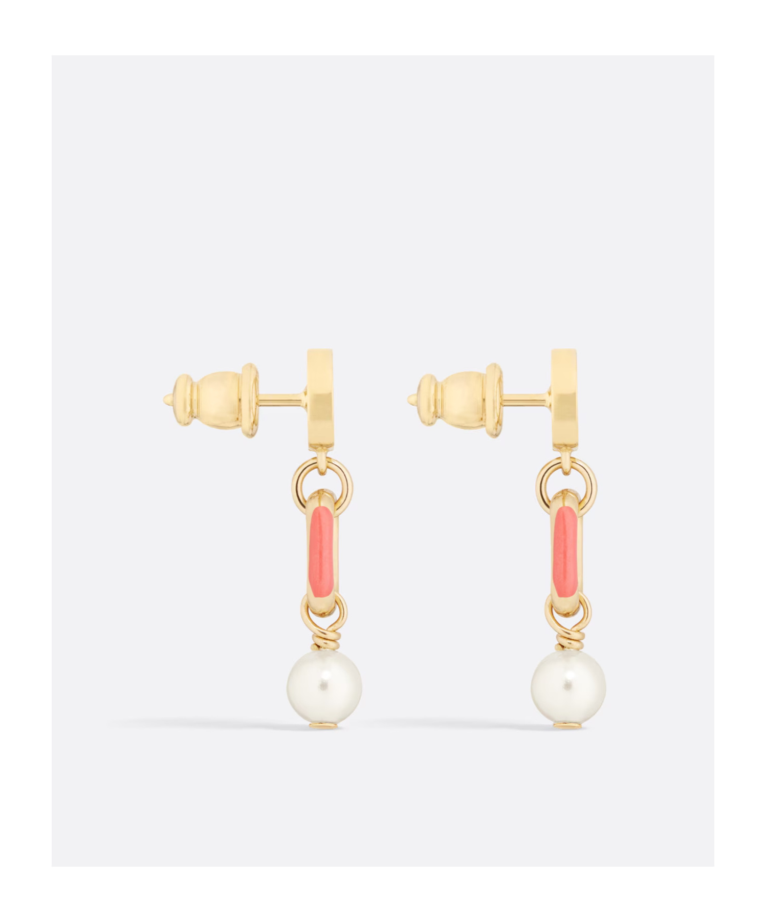 Shop Dior Iviera Petit Cd Earrings In Yellow