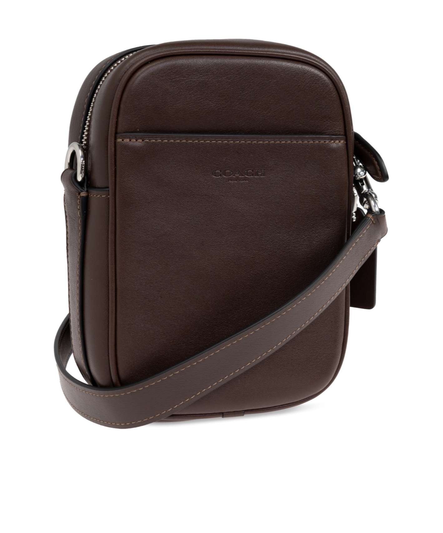 Coach Zip-open Shoulder Bag In Black