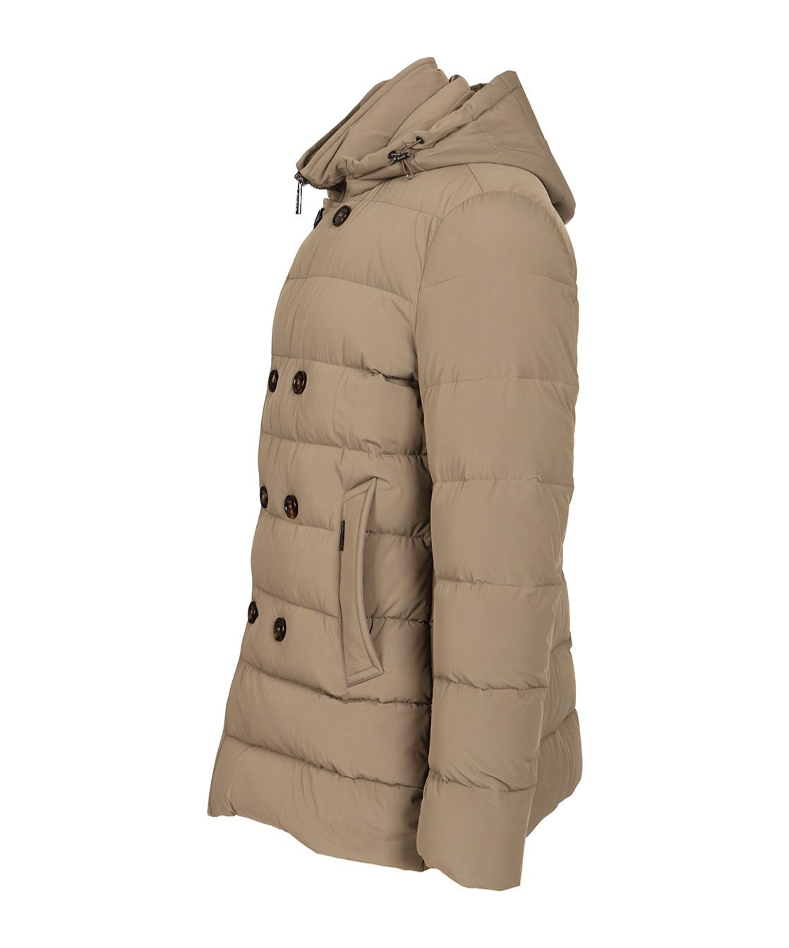 Moorer Florio-kn 2 Petti Cappuccio Trapunta Microf Coats Beige In Brown