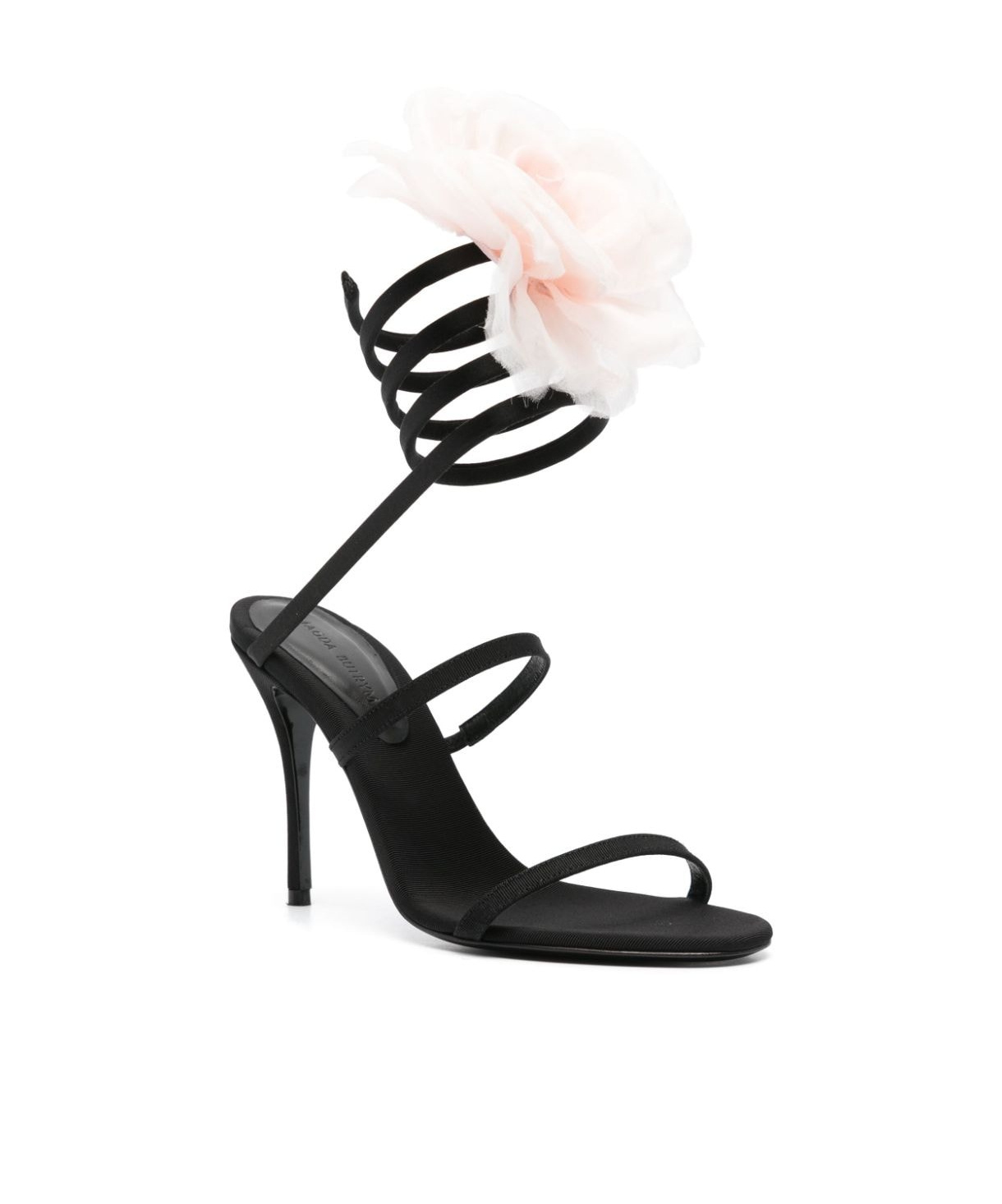 Magda Butrym 110mm Floral-appliqué Sandals In Black