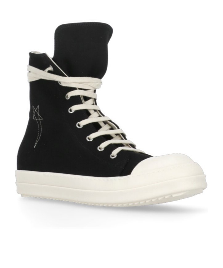 Shop Rick Owens Drkshdw Lace-up High-top Casual Shoes In Black