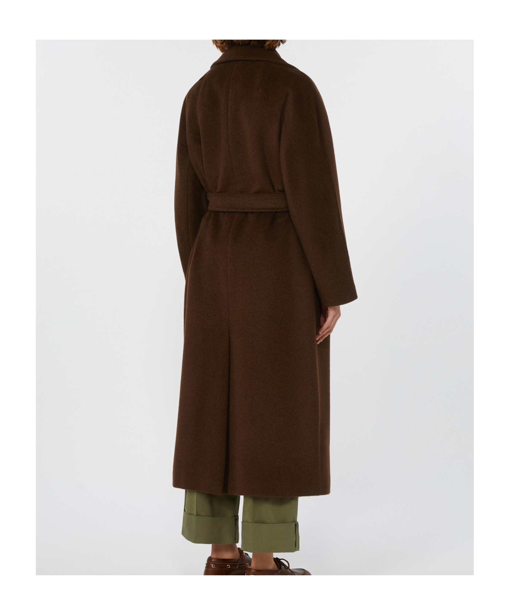 Weekend Max Mara Abrigo Largo De Lana Y Alpaca In Burgundy