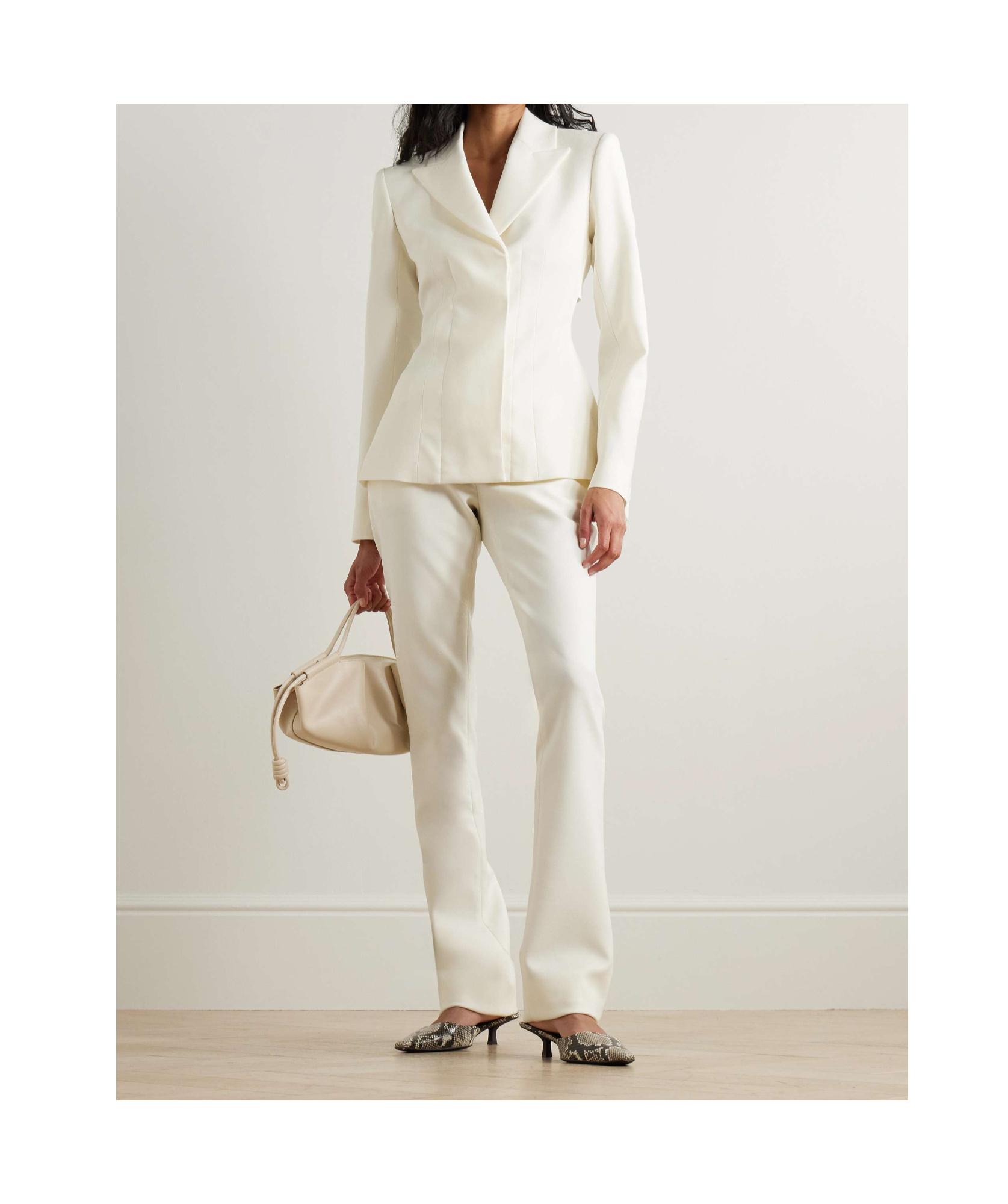 Acne Studios Long-sleeved Suit Coat In White