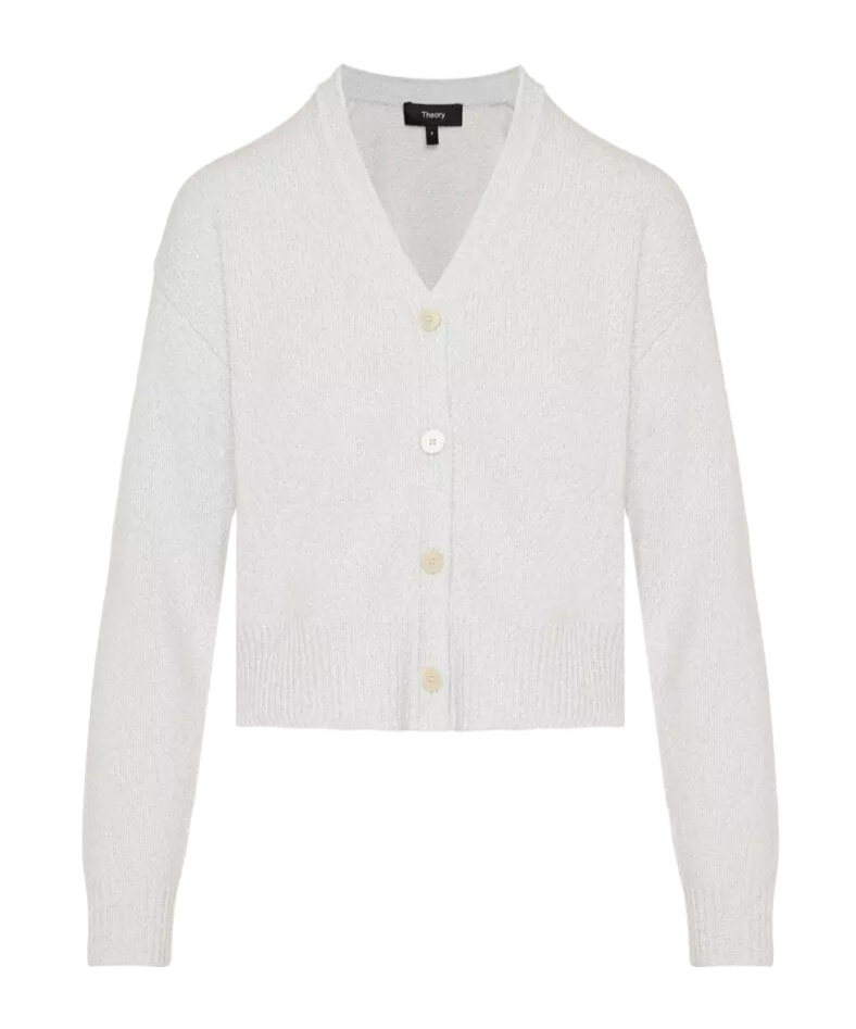 Theory Long-sleeved Sweater In White