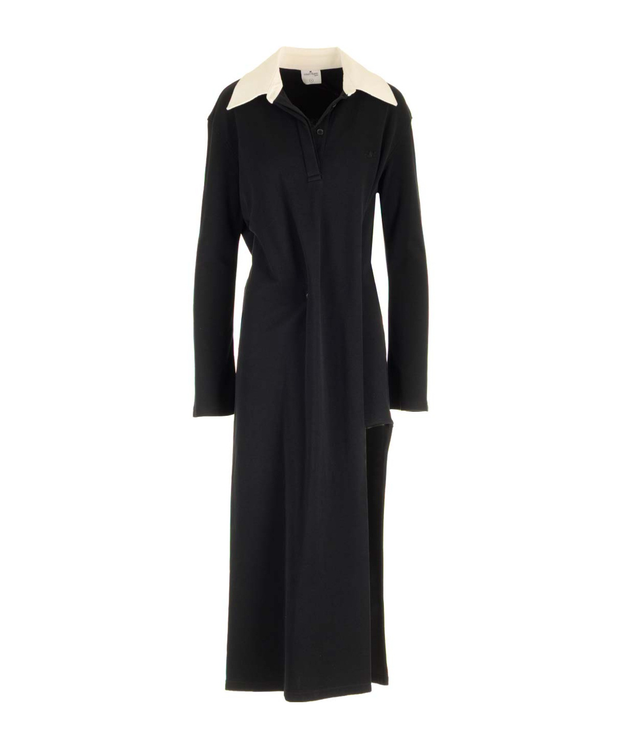 Courrèges Courreges Woman Midi Dress Black Size S Cotton, Polyamide In Black