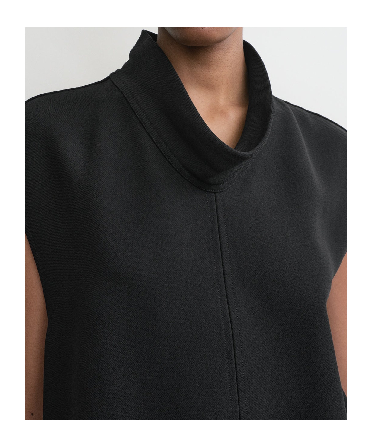 Totême High-neck Blouse In Black