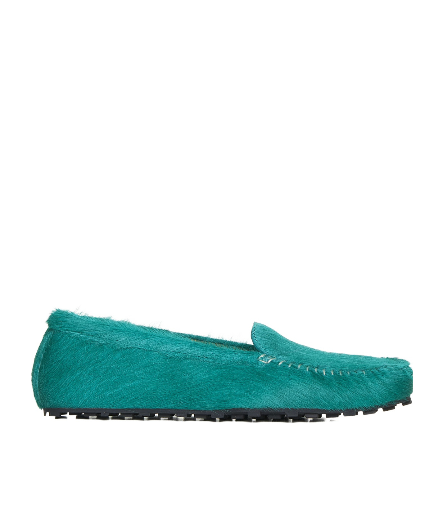 Marni Fluffy Slip-on Flat Shoes In Green
