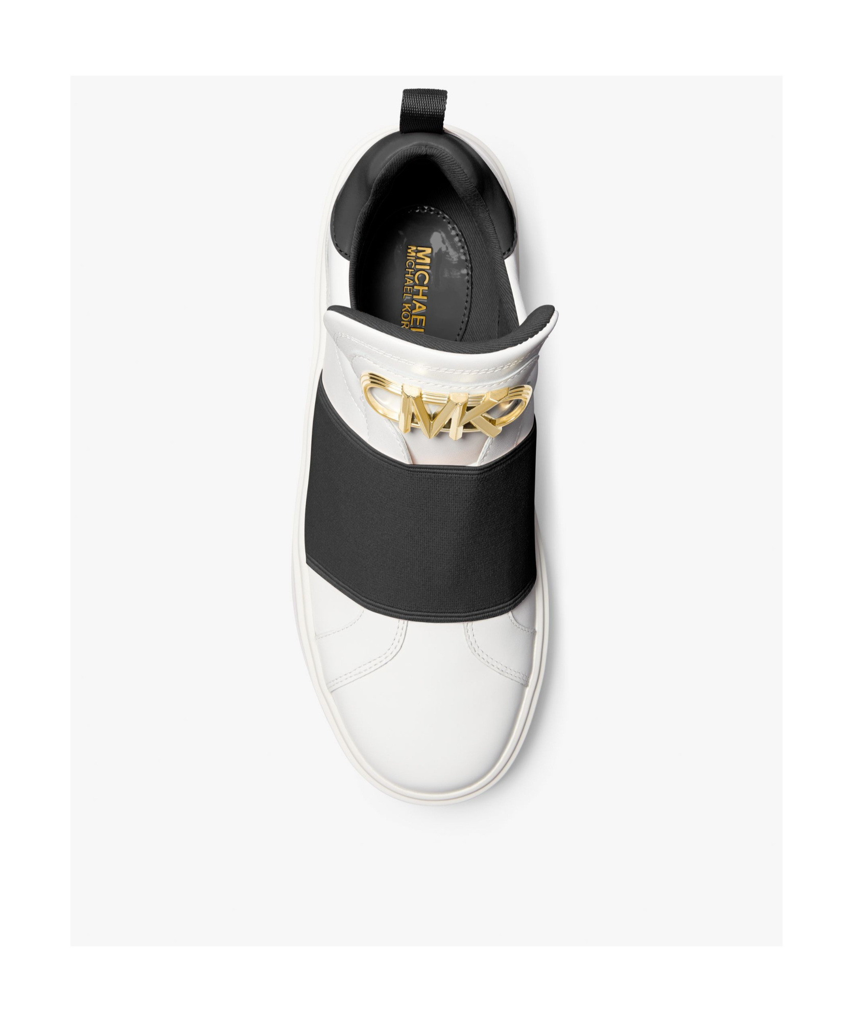 Michael Kors Emmett Round Head And Low Top Casual Shoes In White
