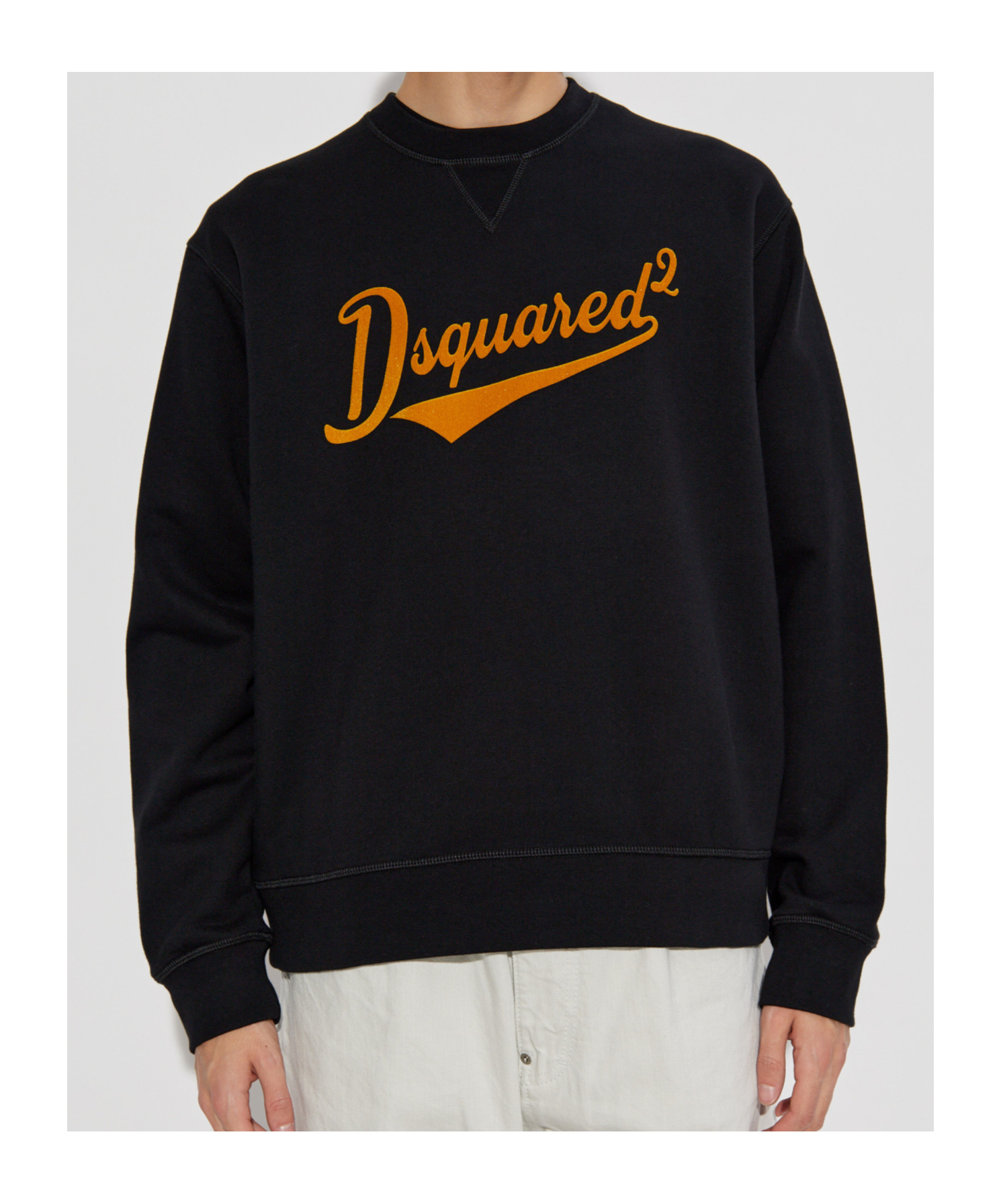 Dsquared2 Wool Pullover With Logo In Black