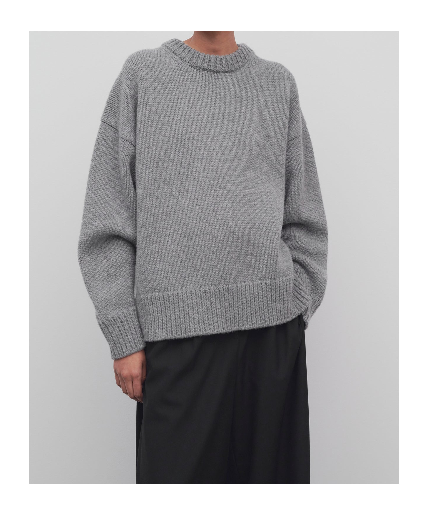 The Row Drop-shoulder Crewneck Jumper In Gray