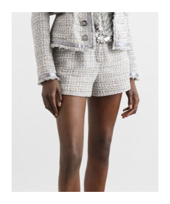 Dolce & Gabbana Tweed Shorts In White
