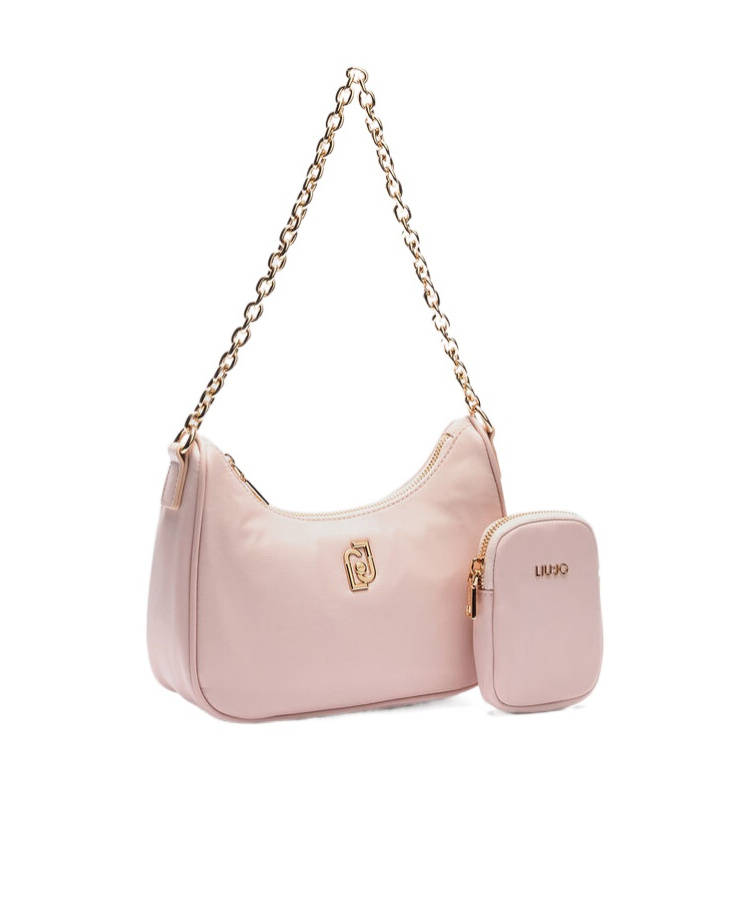 Liu •jo Shoulder Bag Decorated With Pendant In Nude
