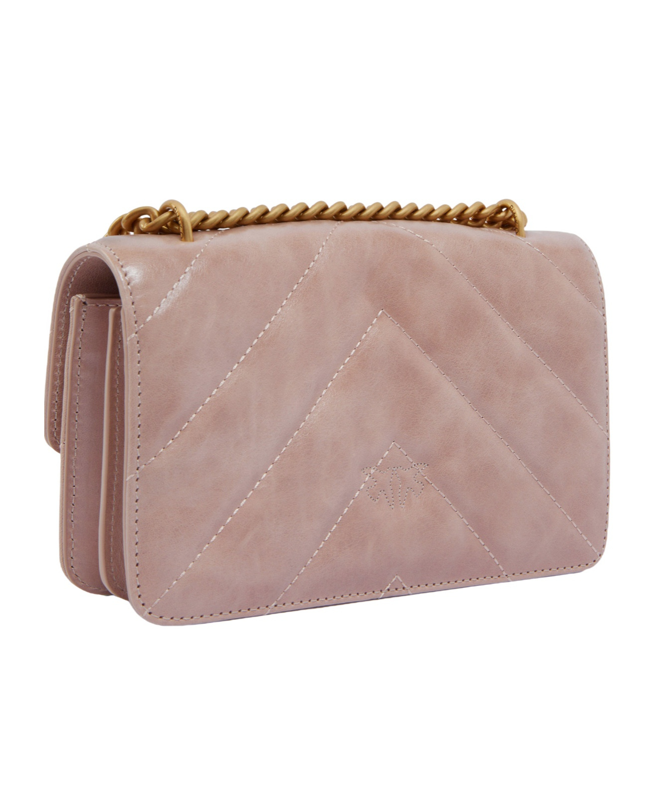 PINKO PINKO MATELASSÉ CHAIN-LINKED SHOULDER BAG