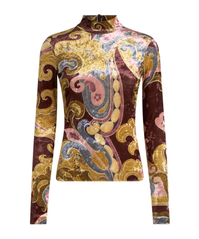 ETRO PRINTED CHENILLE TOP 